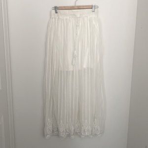 Zara Trafaluc Lace Coachella Maxi Skirt